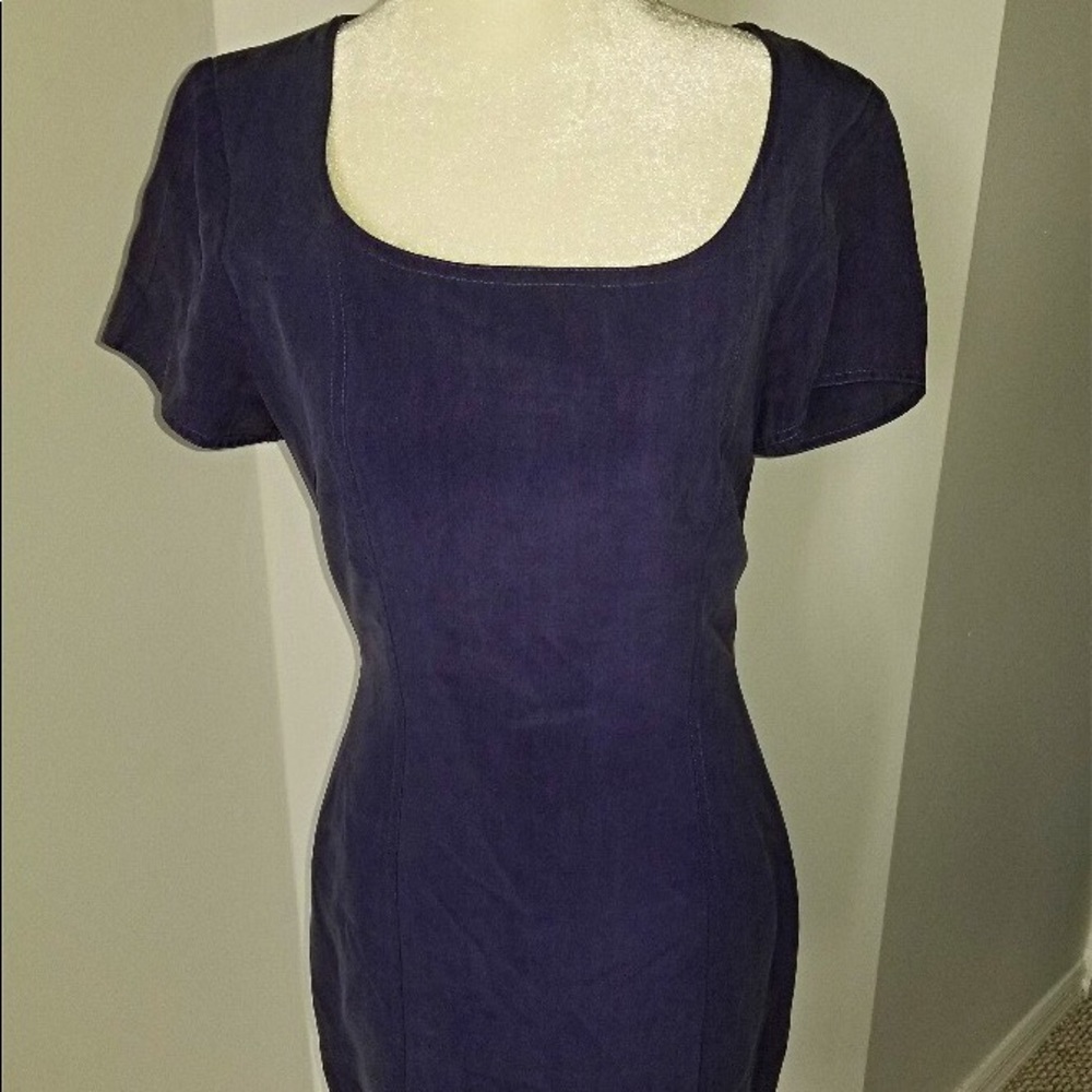 Studio New York Eggplant Color Silk Dress